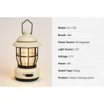 JD-L792 Rechargeable LED Camping Lantern Sliding