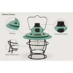 JD-L795 Rechargeable LED Camping Lantern Retro Hanging Outdoor Tent Light