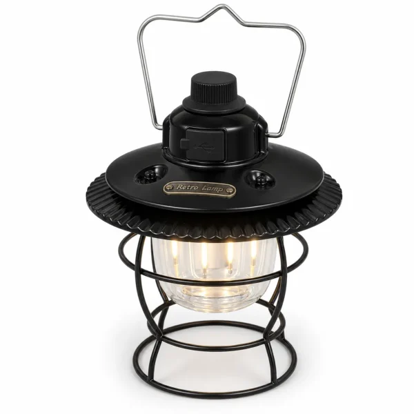 JD-L795 Rechargeable LED Camping Lantern Retro Hanging Tent Light