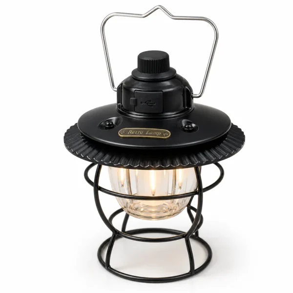 JD-L795 Rechargeable LED Camping Lantern Retro Outdoor Tent Light