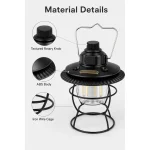 JD-L795 Rechargeable LED Camping Lantern Retro Outdoor Tent Light