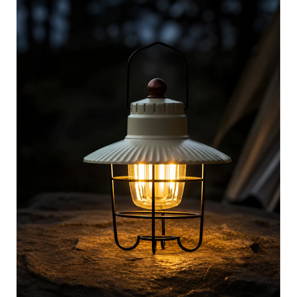 JD-L796 Rechargeable LED Camping Lantern Portable Retro Hanging Lamp