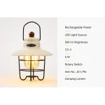JD-L796 Rechargeable LED Camping Lantern Portable Retro Hanging Lamp