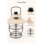 JD-L797 Rechargeable LED Camping Lantern Retro Lamp