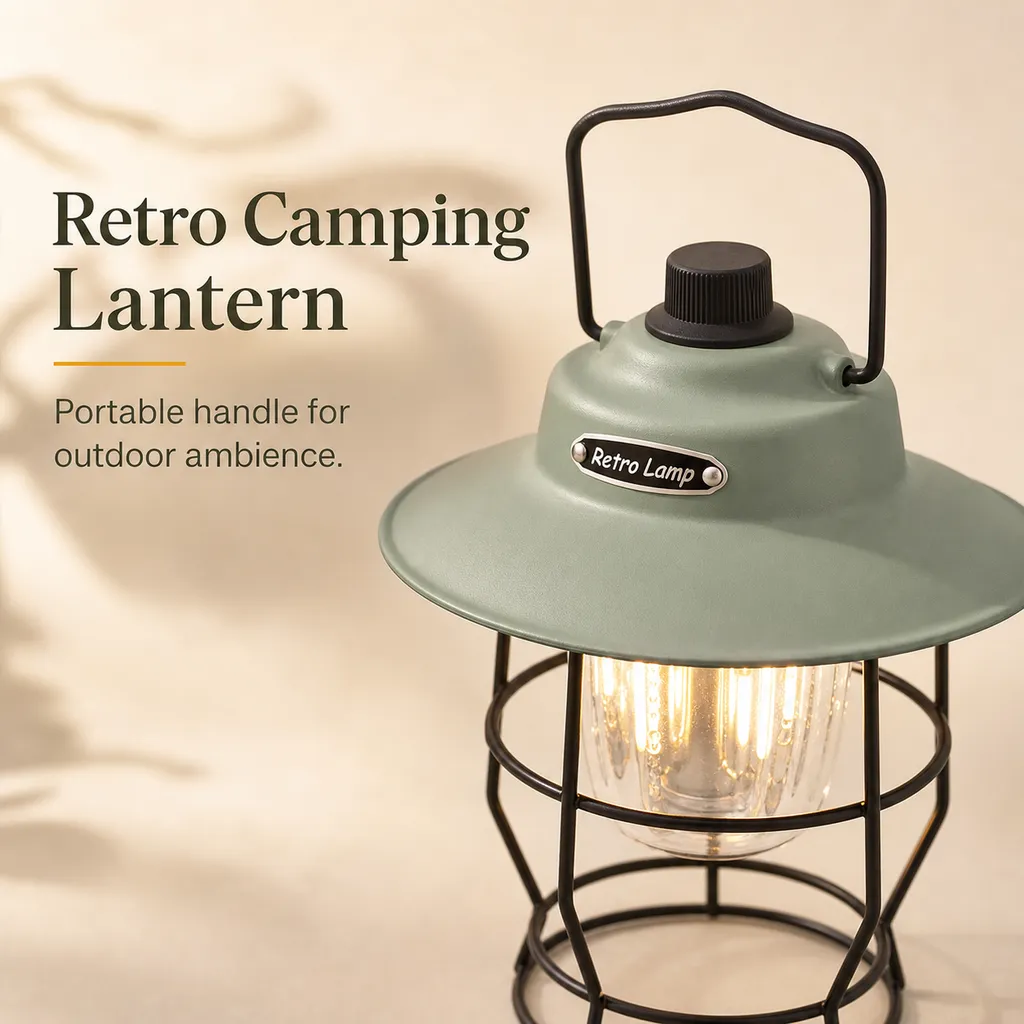 JD-L797 Rechargeable LED Retro Camping Lantern