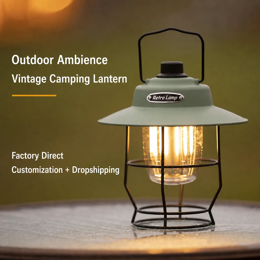 JD-L797 Rechargeable LED Retro Camping Lantern