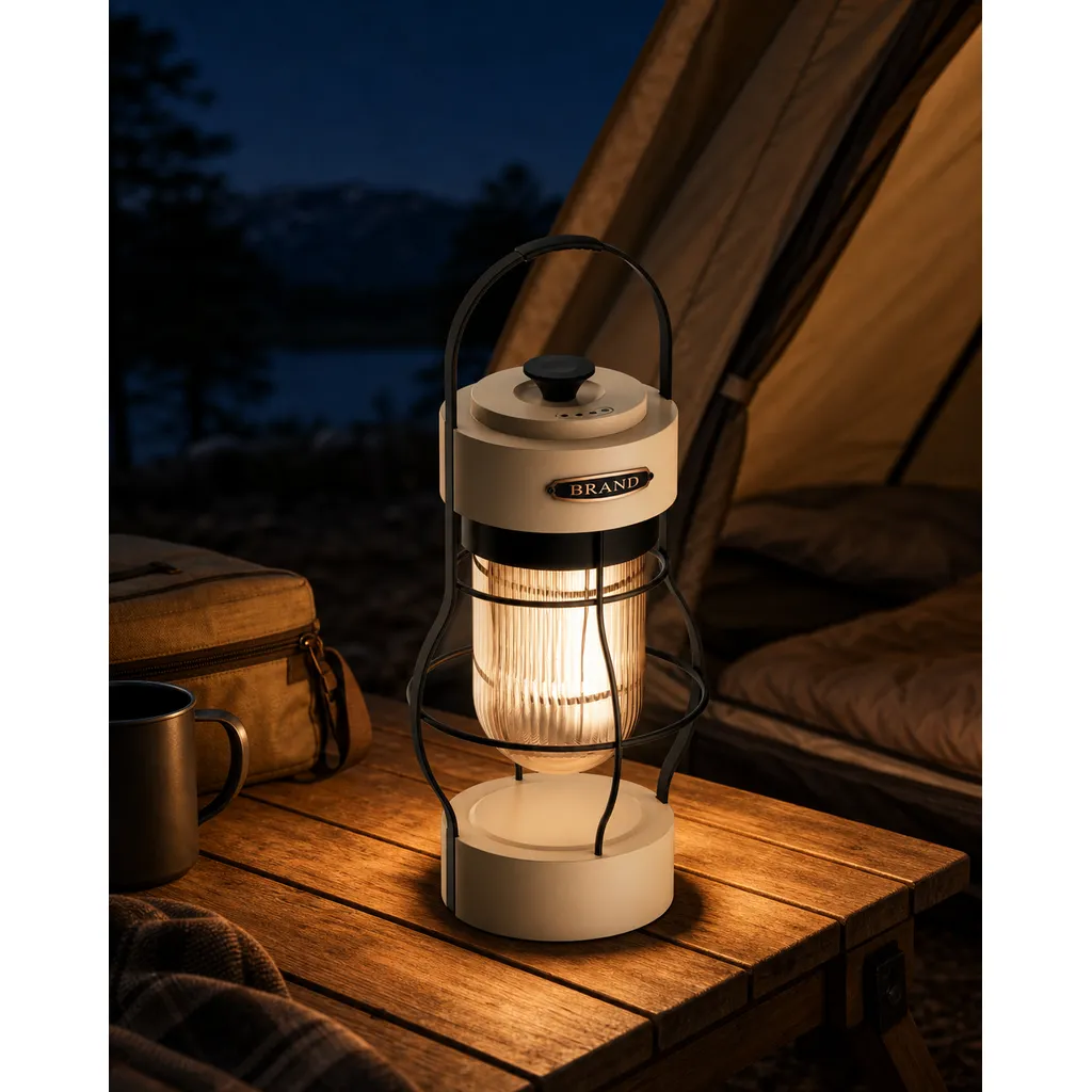 JD-L798 Rechargeable LED Camping Lantern Retro Hanging Tent Light
