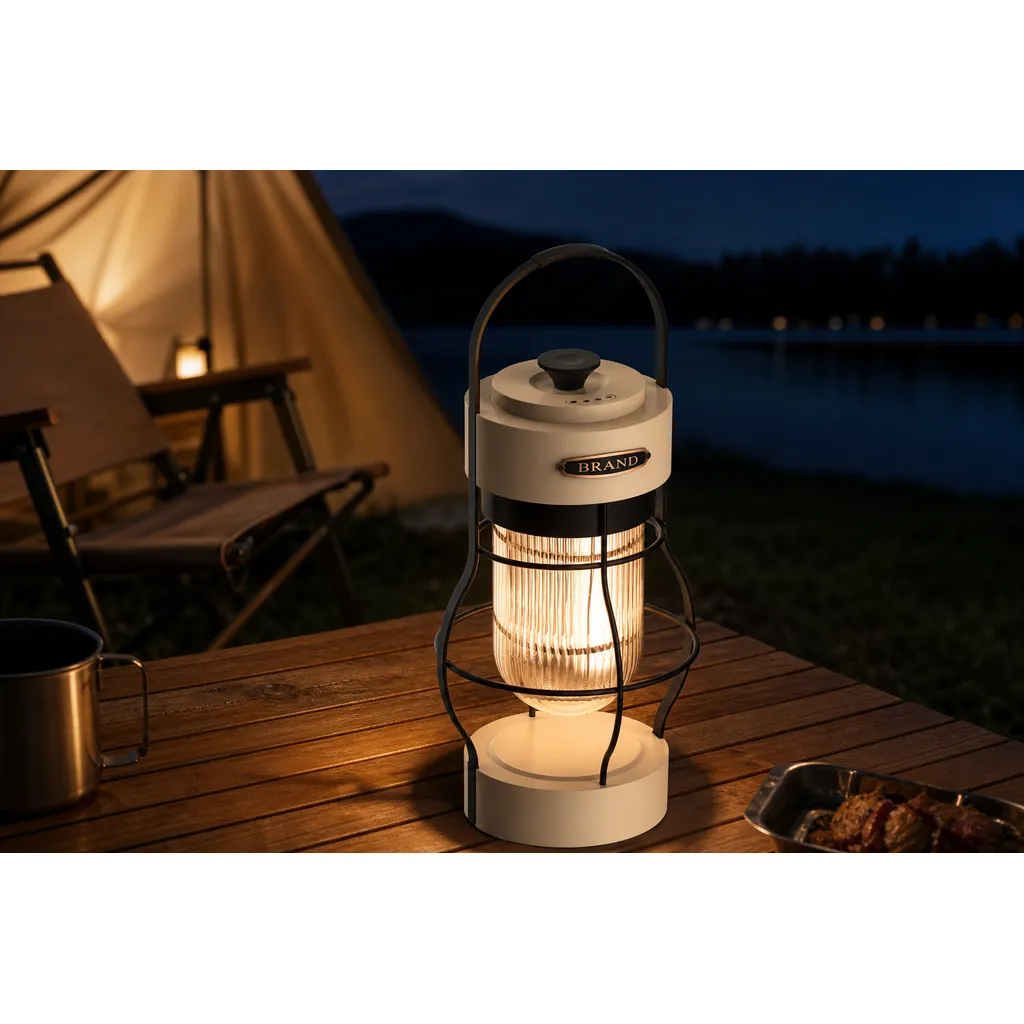 JD-L798 Rechargeable LED Camping Lantern Retro Hanging Tent Light