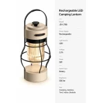 JD-L798 Rechargeable LED Camping Lantern Retro Hanging Tent Light