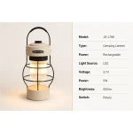 JD-L798 Rechargeable LED Camping Lantern Vintage Retro Hanging Tent Light