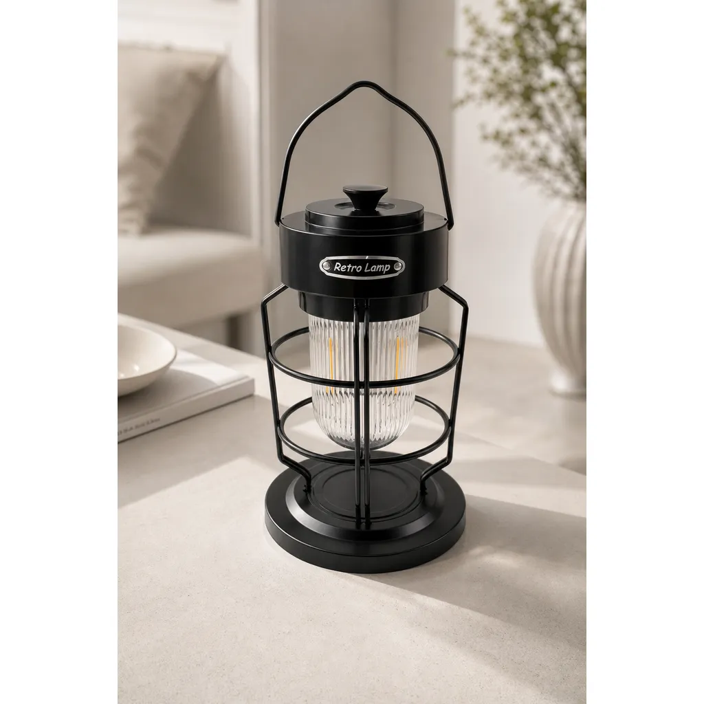 JD-L799 Rechargeable LED Camping Lantern Retro Lamp