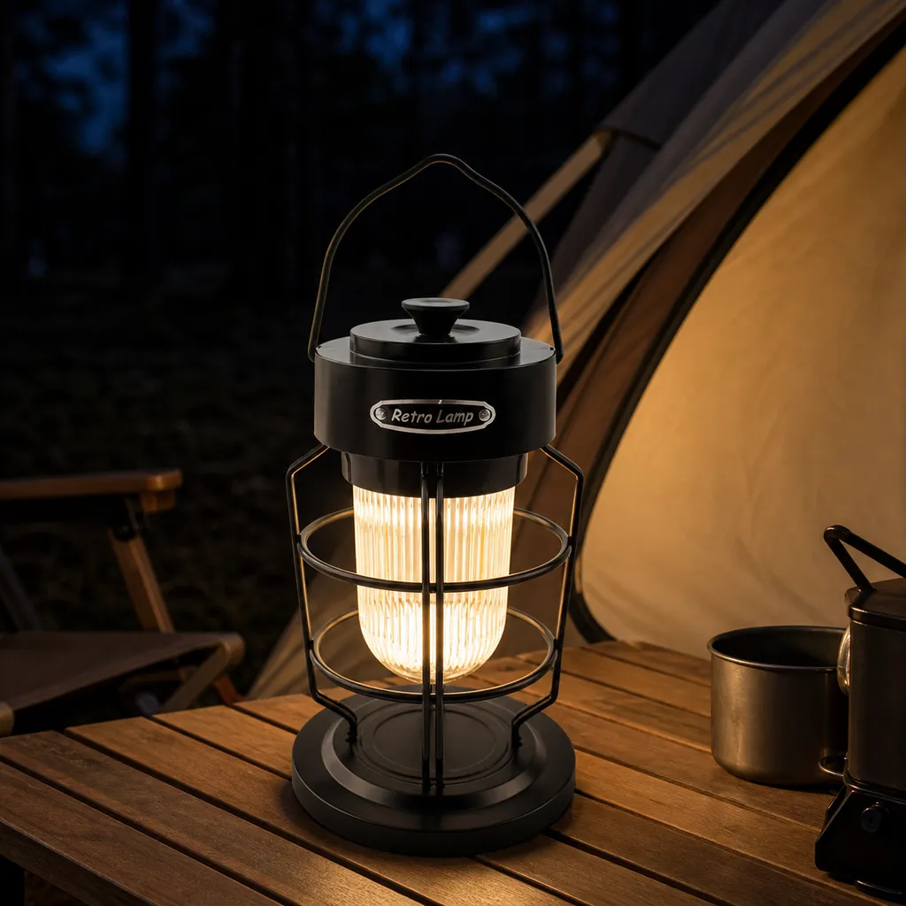 JD-L799 Rechargeable LED Camping Lantern Retro Lamp
