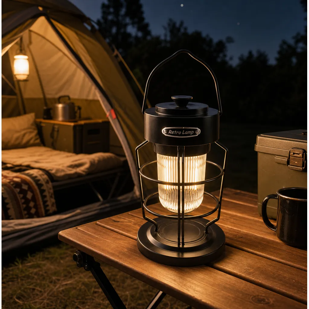 JD-L799 Rechargeable LED Camping Lantern Retro Lamp