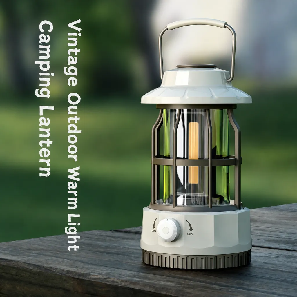 JD-L800 Retro LED Camping Lantern Warm Light Portable Outdoor Hanging Lamp