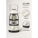JD-L800 Retro LED Camping Lantern Warm Light Portable Outdoor Hanging Lamp
