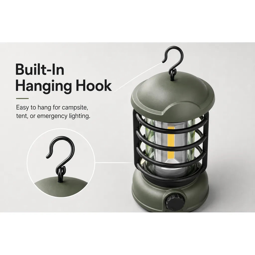JD-L800B Battery Powered COB LED Camping Lantern