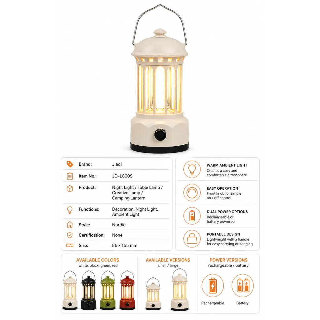 JD-L800S Creative Night Light Table Lamp