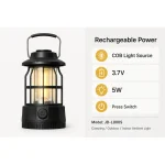 JD-L800S Rechargeable COB Camping Lantern Portable Hanging Tent Light