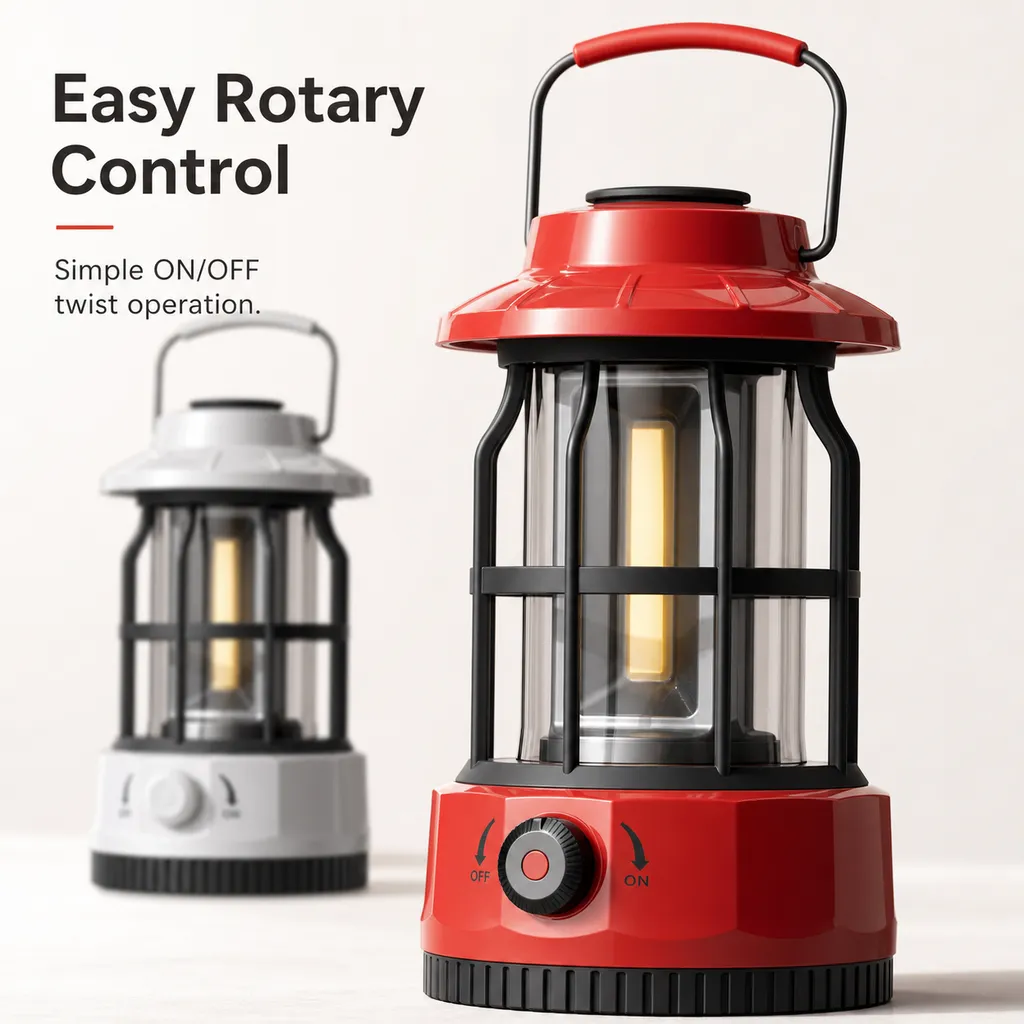JD-L801 COB LED Camping Lantern Rechargeable Vintage Outdoor Warm Light