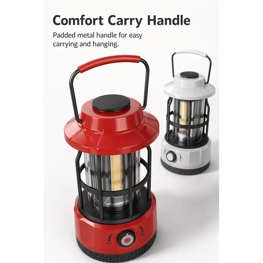 JD-L801 COB LED Camping Lantern Rechargeable Vintage Outdoor Warm Light