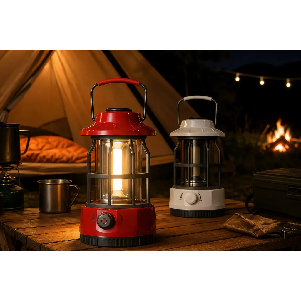 JD-L801 COB LED Camping Lantern Rechargeable Vintage Outdoor Warm Light