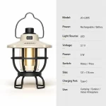 JD-L805 Rechargeable LED Camping Lantern Type-C IPX4