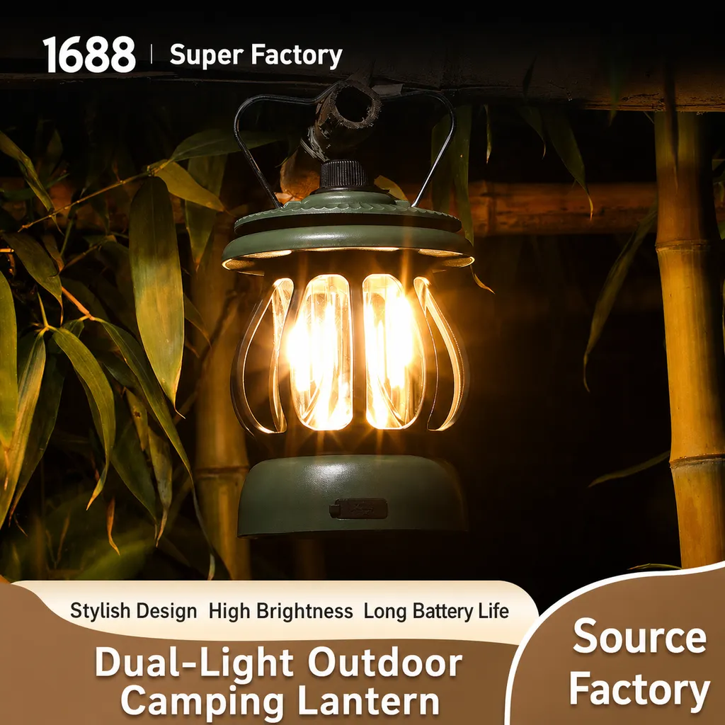 JD-L806 Rechargeable LED Camping Lantern Dual Light