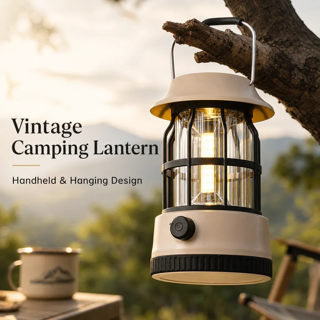 JD-L901BR Solar Type-C Rechargeable LED Camping Lantern