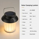 JD-L904BR Solar LED Camping Lantern