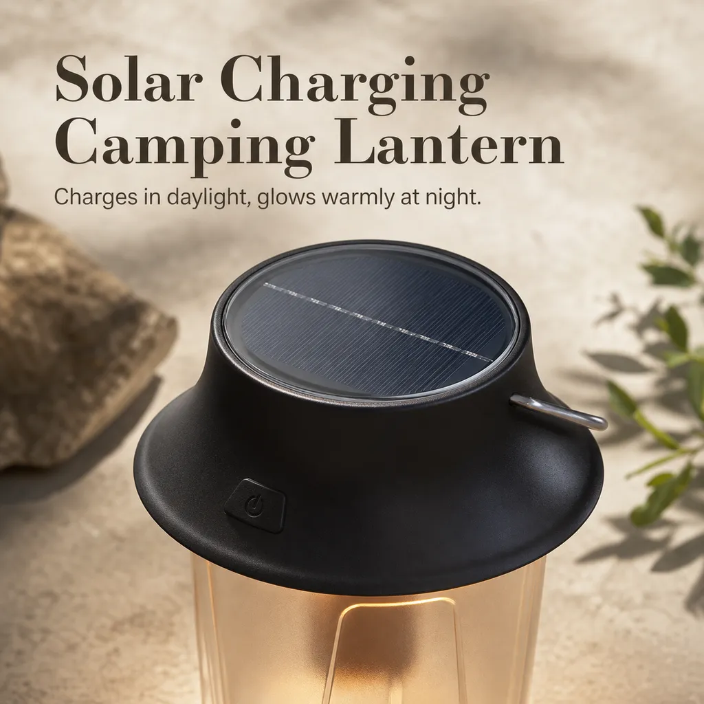 JD-L904BR Solar Rechargeable LED Camping Lantern