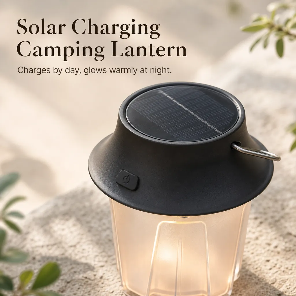 JD-L904BR Solar Rechargeable LED Camping Lantern