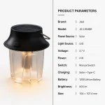 JD-L904BR Solar Rechargeable LED Camping Lantern