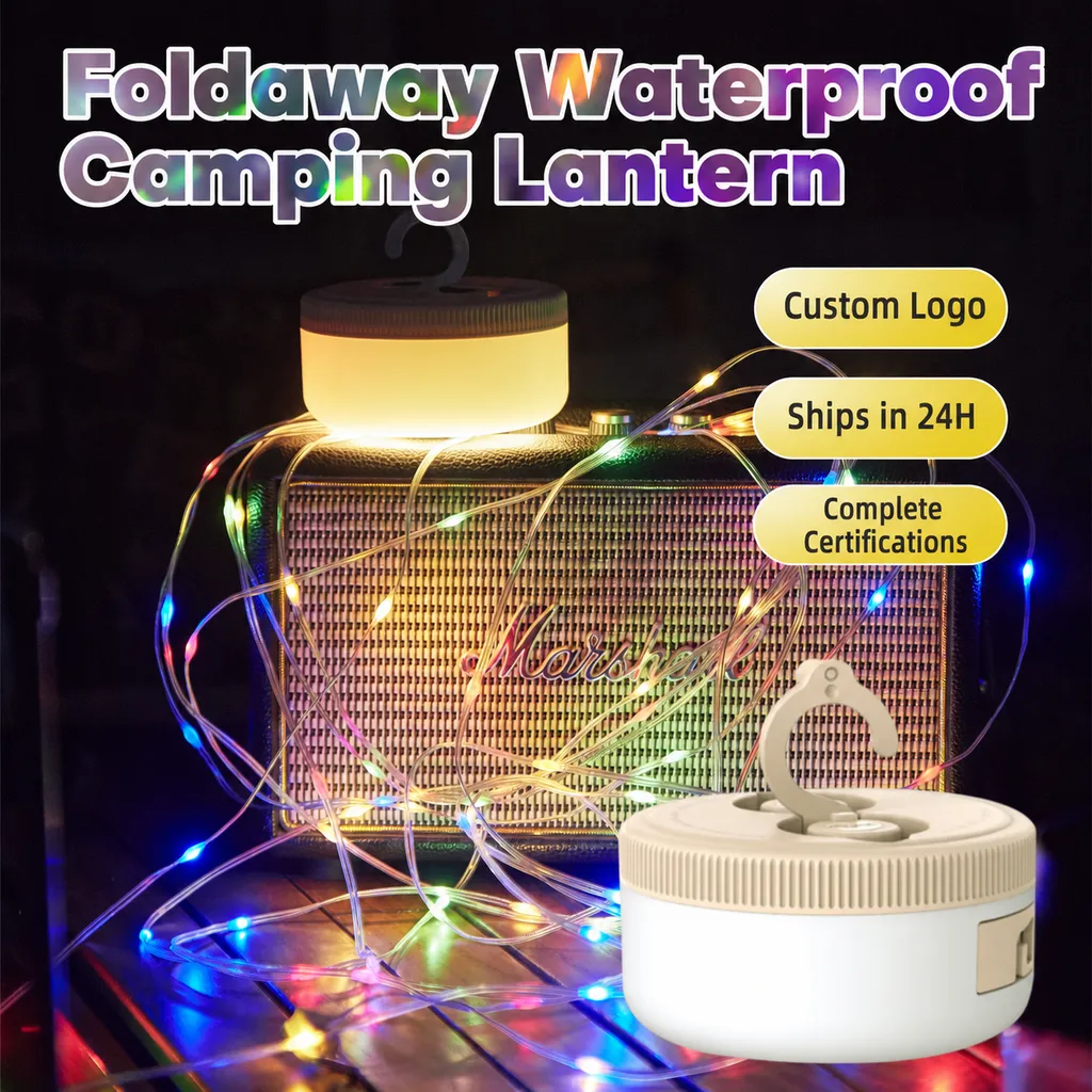 JD-L907 Rechargeable LED Camping Lantern Waterproof Hanging String Light