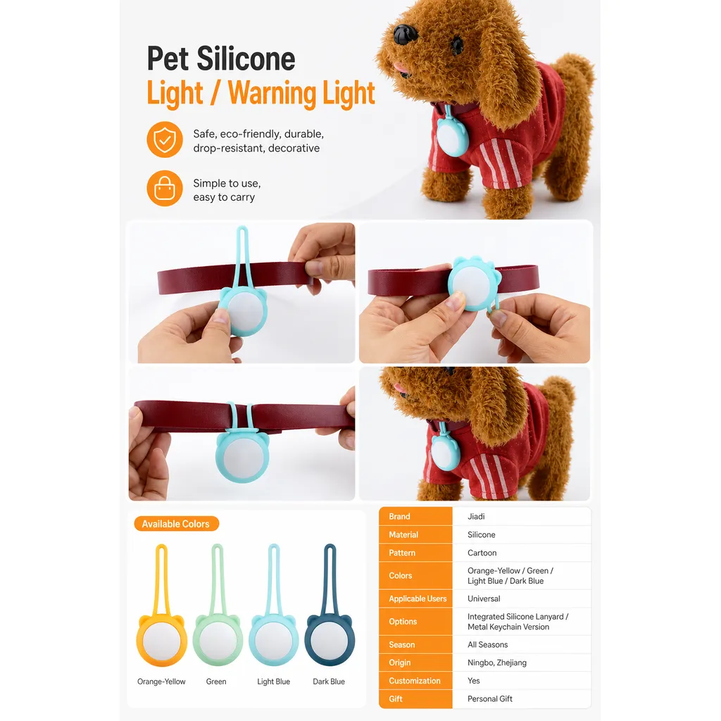 Jiadi Rechargeable Silicone Pet Warning Light
