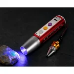 Type-C USB Aluminum Alloy LED 3-Torch Gem Stone Jade Jewelry Flashlights