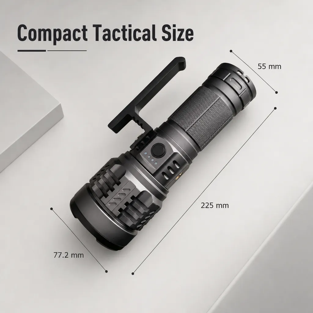 K1000 80 W Laser Flashlight 4500 lm Zoom Aluminum Alloy Torch