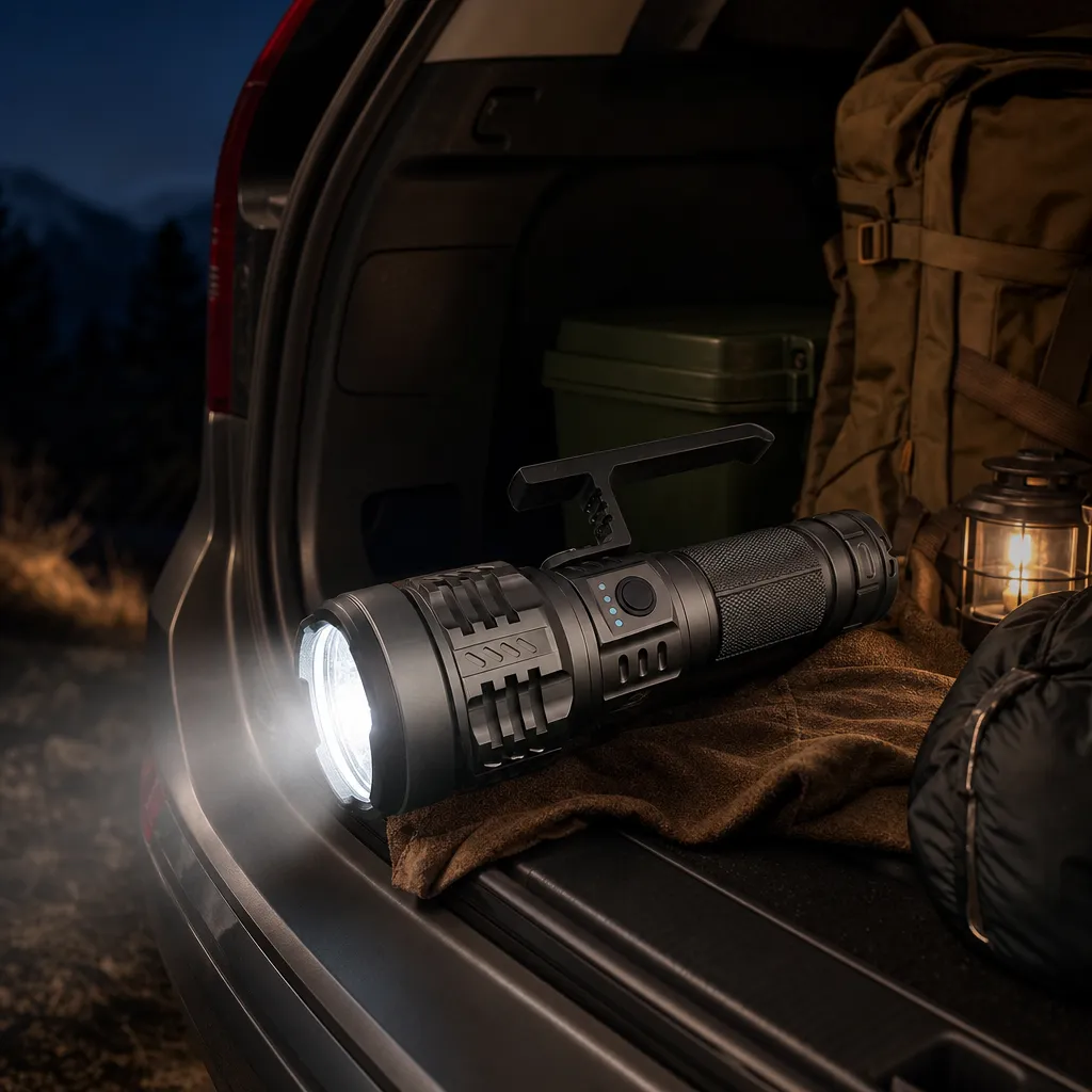 K1000 80 W Laser Flashlight 4500 lm Zoom Aluminum Alloy Torch