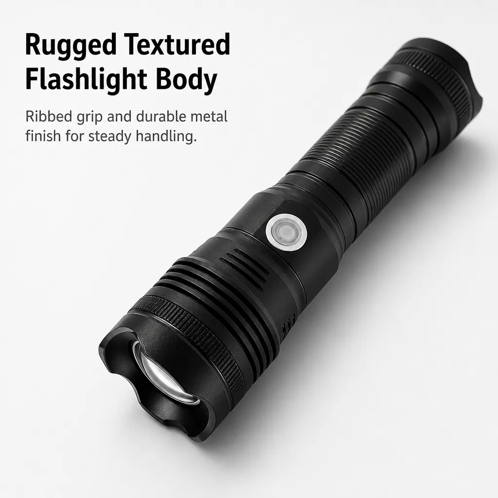 K208 P50 Aluminum Alloy Rechargeable Zoom LED Flashlight
