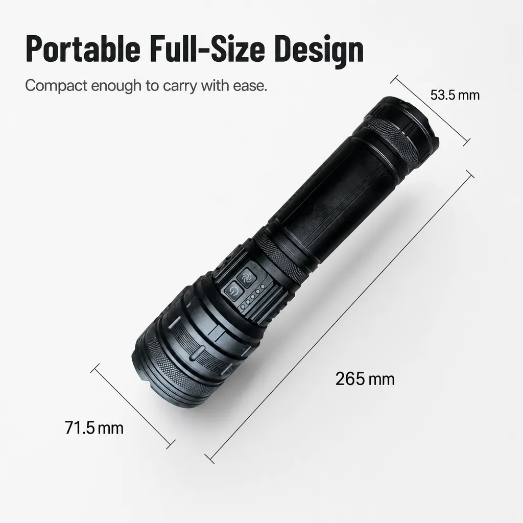 K400 60 W Laser Rechargeable Zoom Flashlight