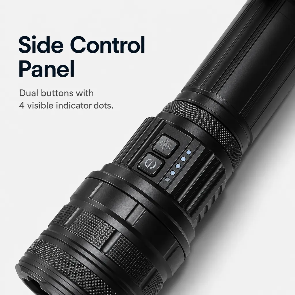 K400 60 W Laser Rechargeable Zoom Flashlight