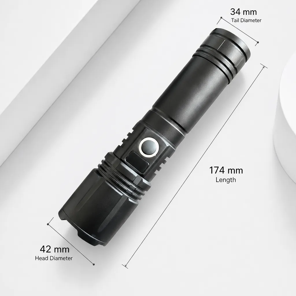 K50 10 W Laser Rechargeable Zoom Flashlight