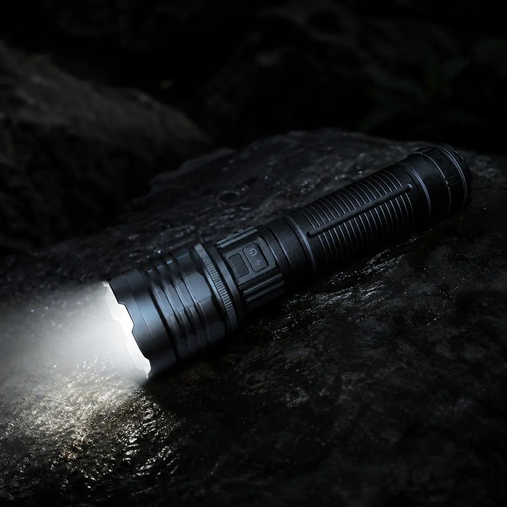 K500 60 W Laser Rechargeable Aluminum Alloy Zoom Flashlight