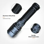 K500 60 W Laser Rechargeable Aluminum Alloy Zoom Flashlight
