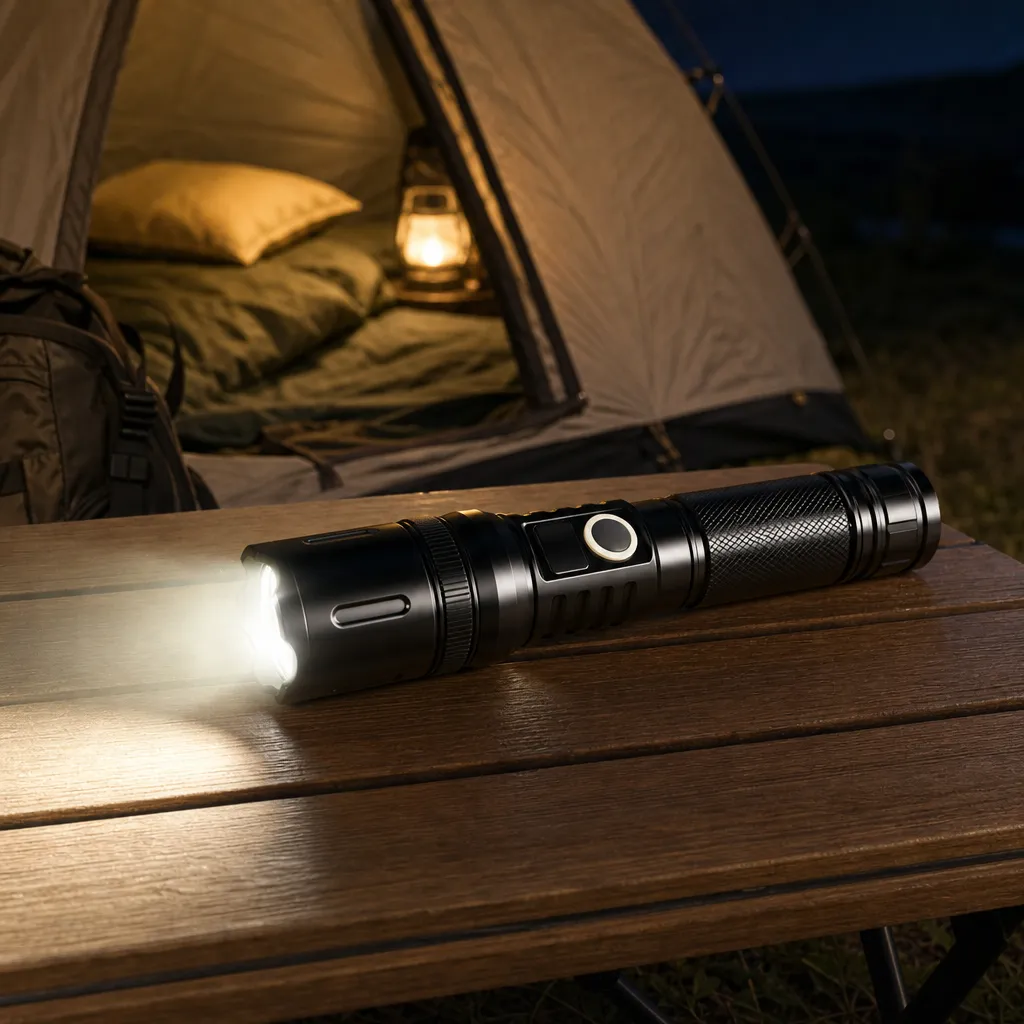 K51 10 W Laser Rechargeable Aluminum Alloy Zoom Flashlight