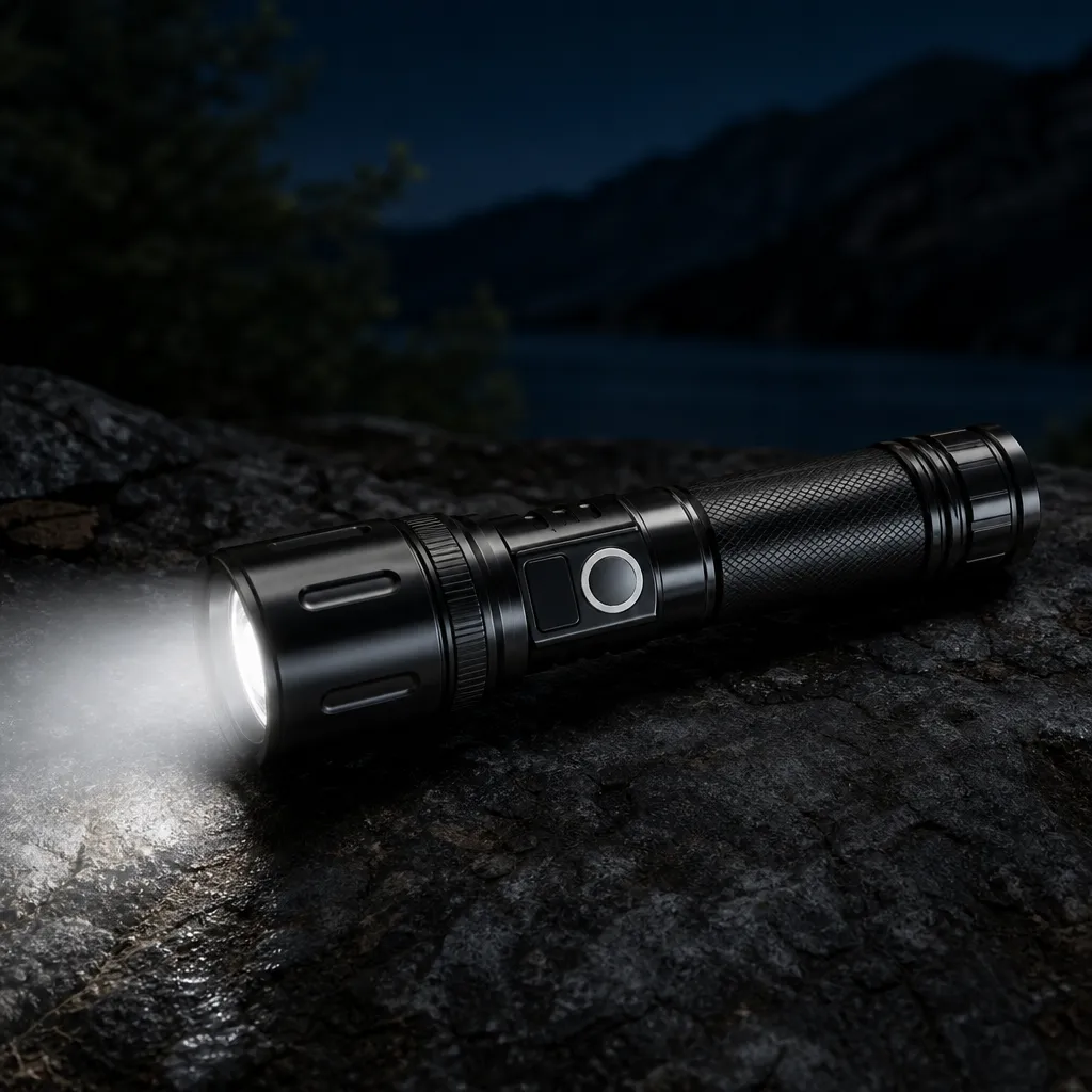 K51 10 W Laser Rechargeable Aluminum Alloy Zoom Flashlight