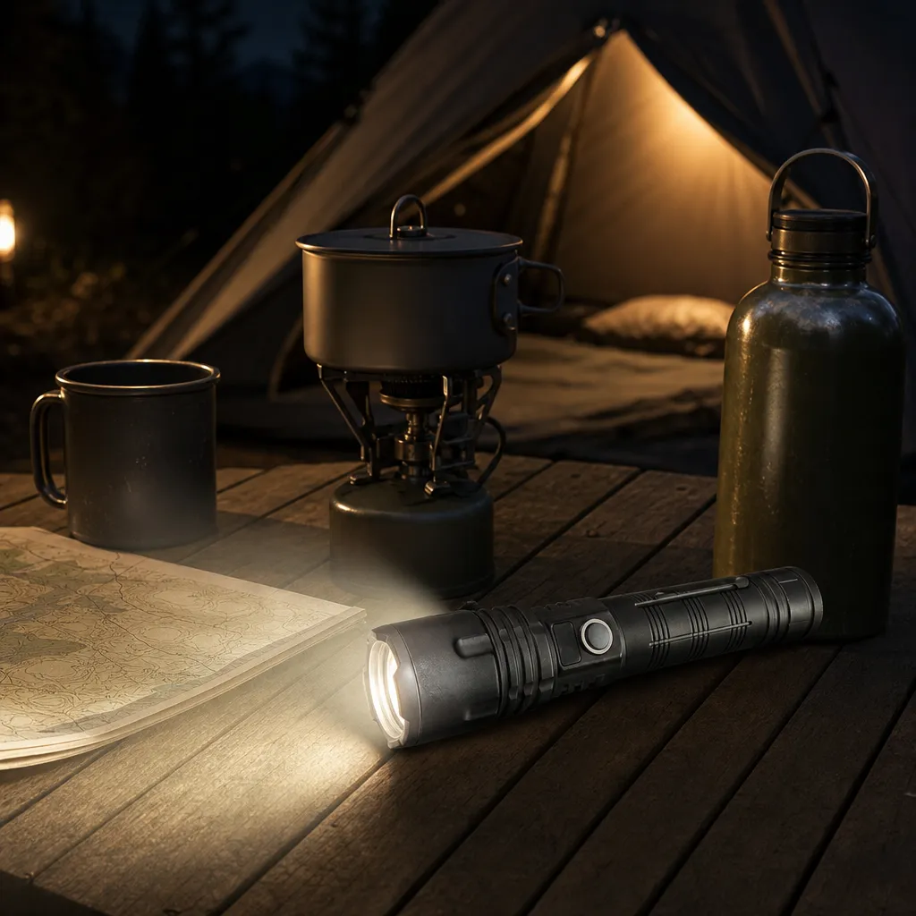 K52 10 W Laser Rechargeable Zoom Flashlight