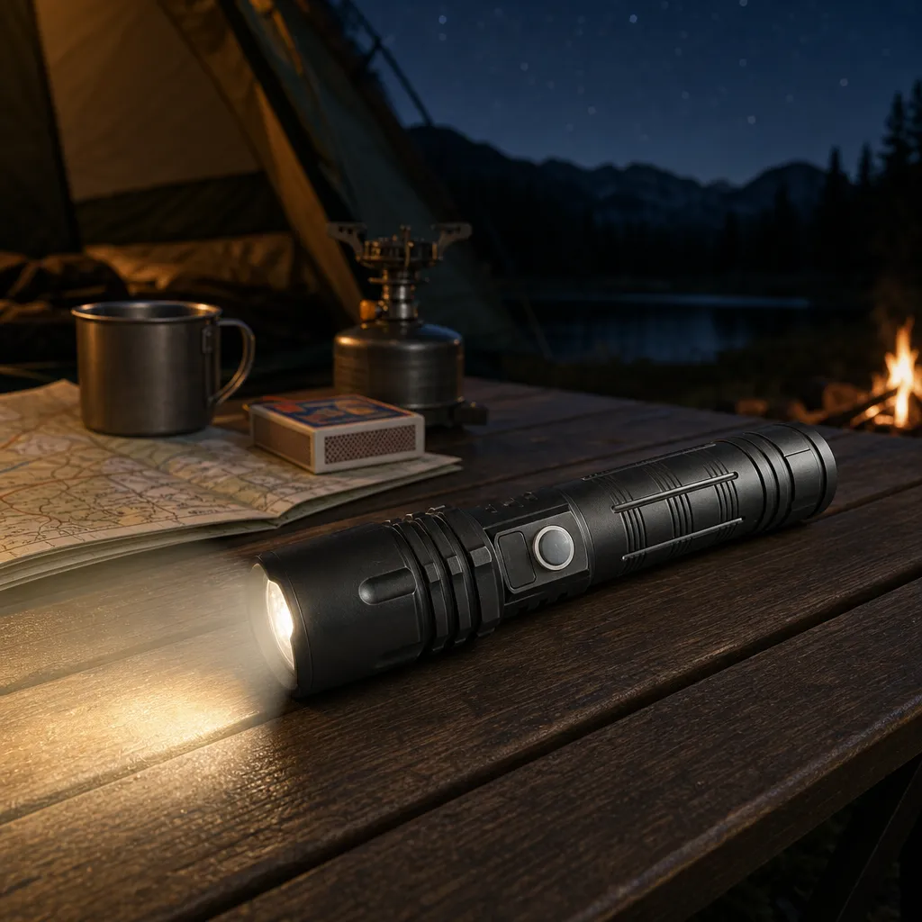 K52 10 W Laser Rechargeable Zoom Flashlight