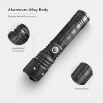 K52 10 W Laser Rechargeable Zoom Flashlight