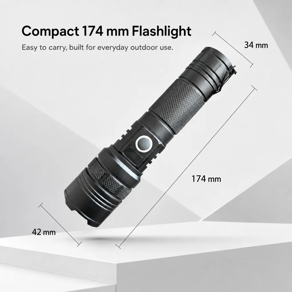 K53 10 W Laser Rechargeable Zoom Flashlight