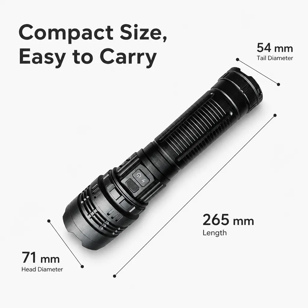 K800 60 W Laser Rechargeable Zoom Flashlight